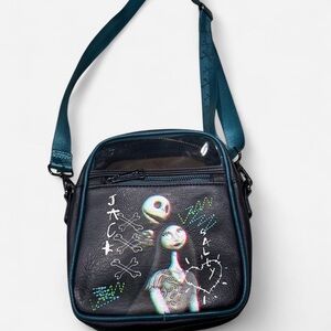 Loungefly Black and Teal Crossbody Bag